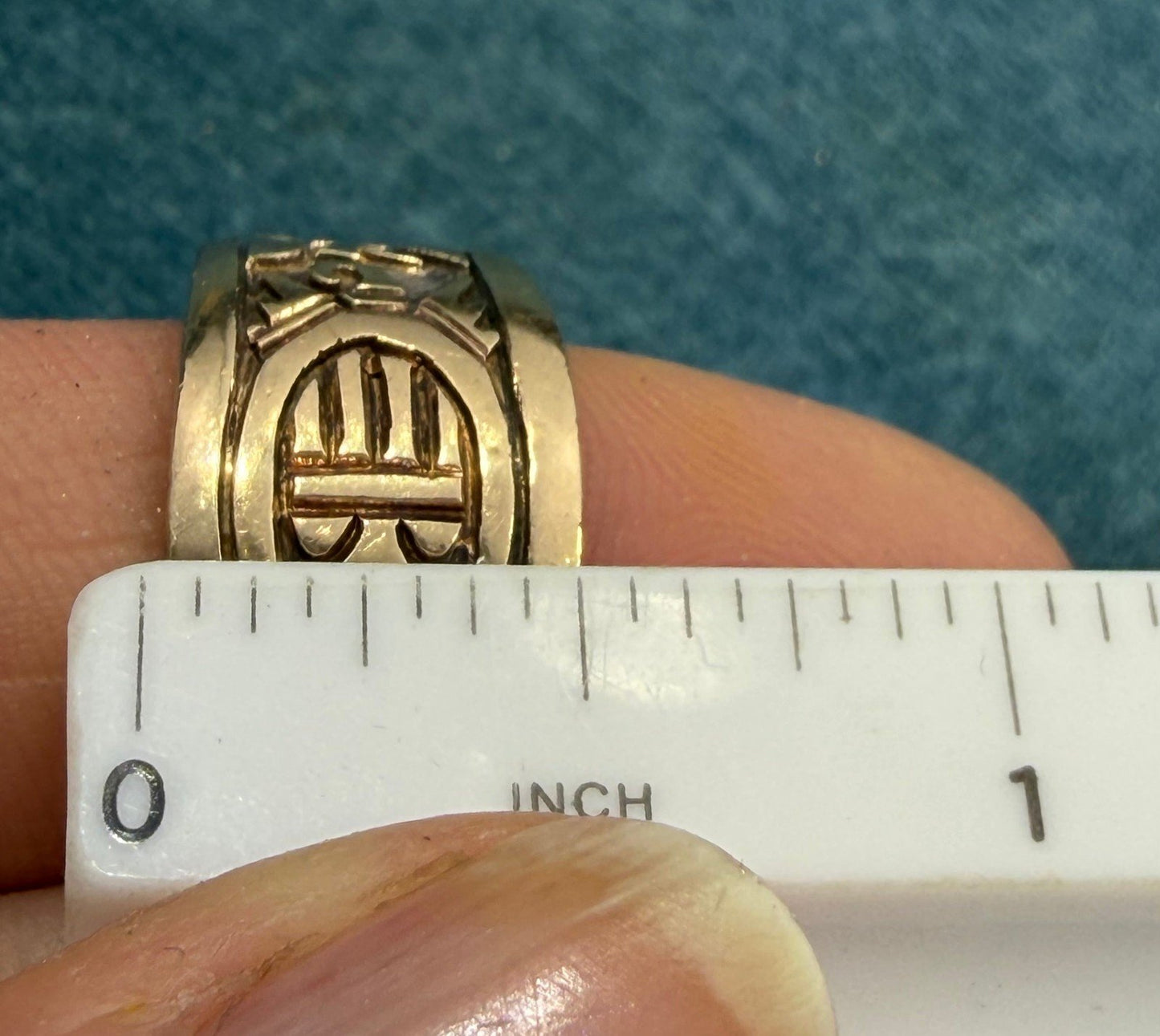14k Gold & 925 Scarab Lightning Ocean Waves Ring. Wide Band *Video*