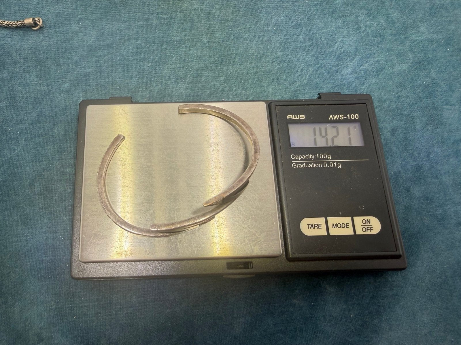 14k Gold + 925 Silver Lightning Bolts Cuff Bracelet w Diamonds