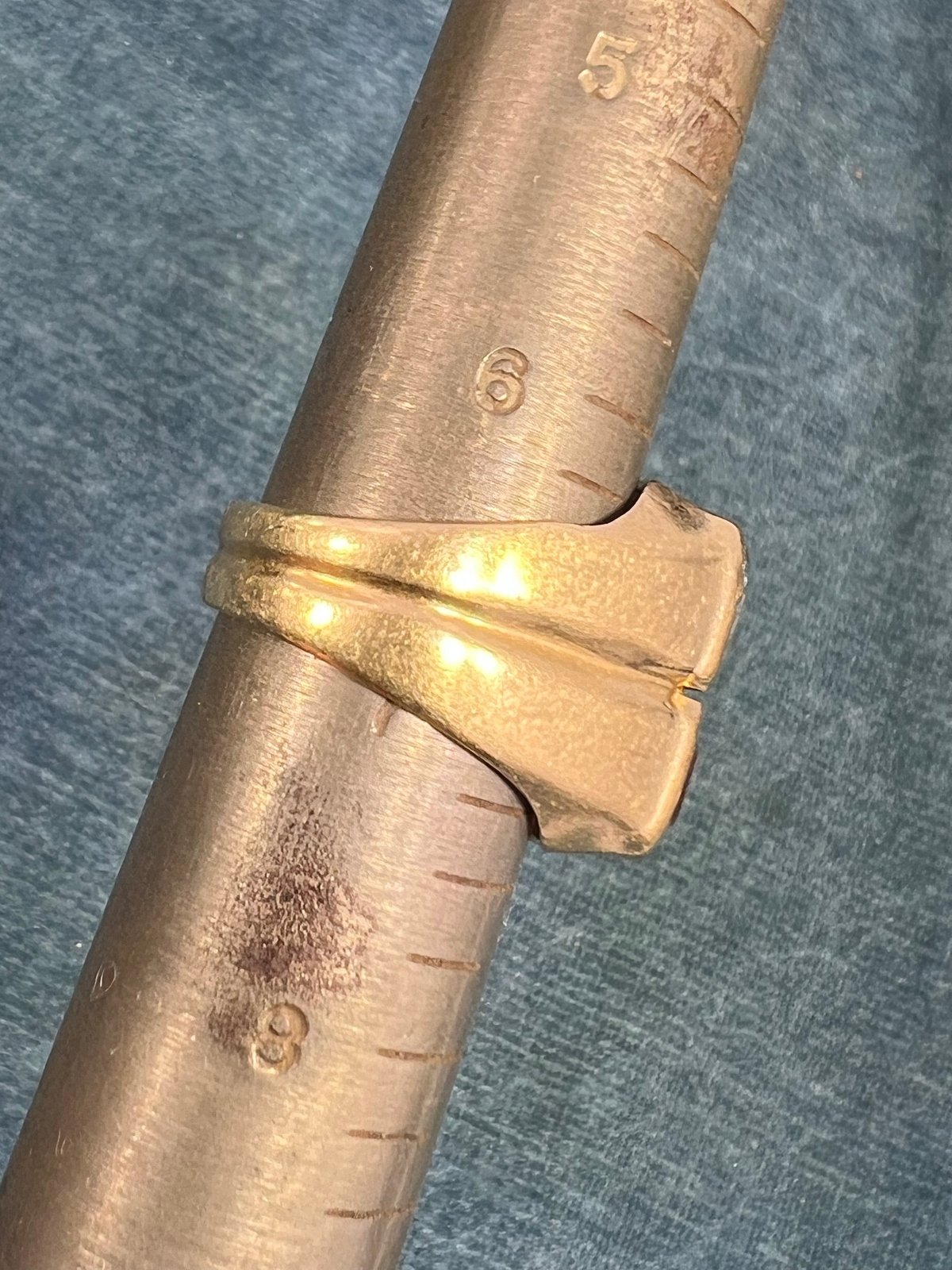 14k Gold Amethyst + Blue Topaz Wide Cigar Band Ring. 10g + 16mm