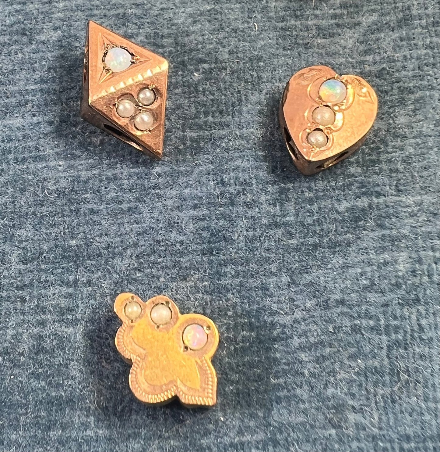 14k Gold Anchor Gypsy-Set Opal Large Slide Charm Pendant *Video*