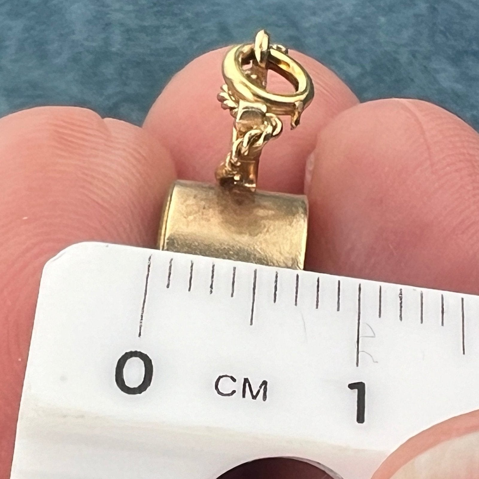 14k Gold Antique Sailor's COMPASS Anchor Pendant. 1" *Video*