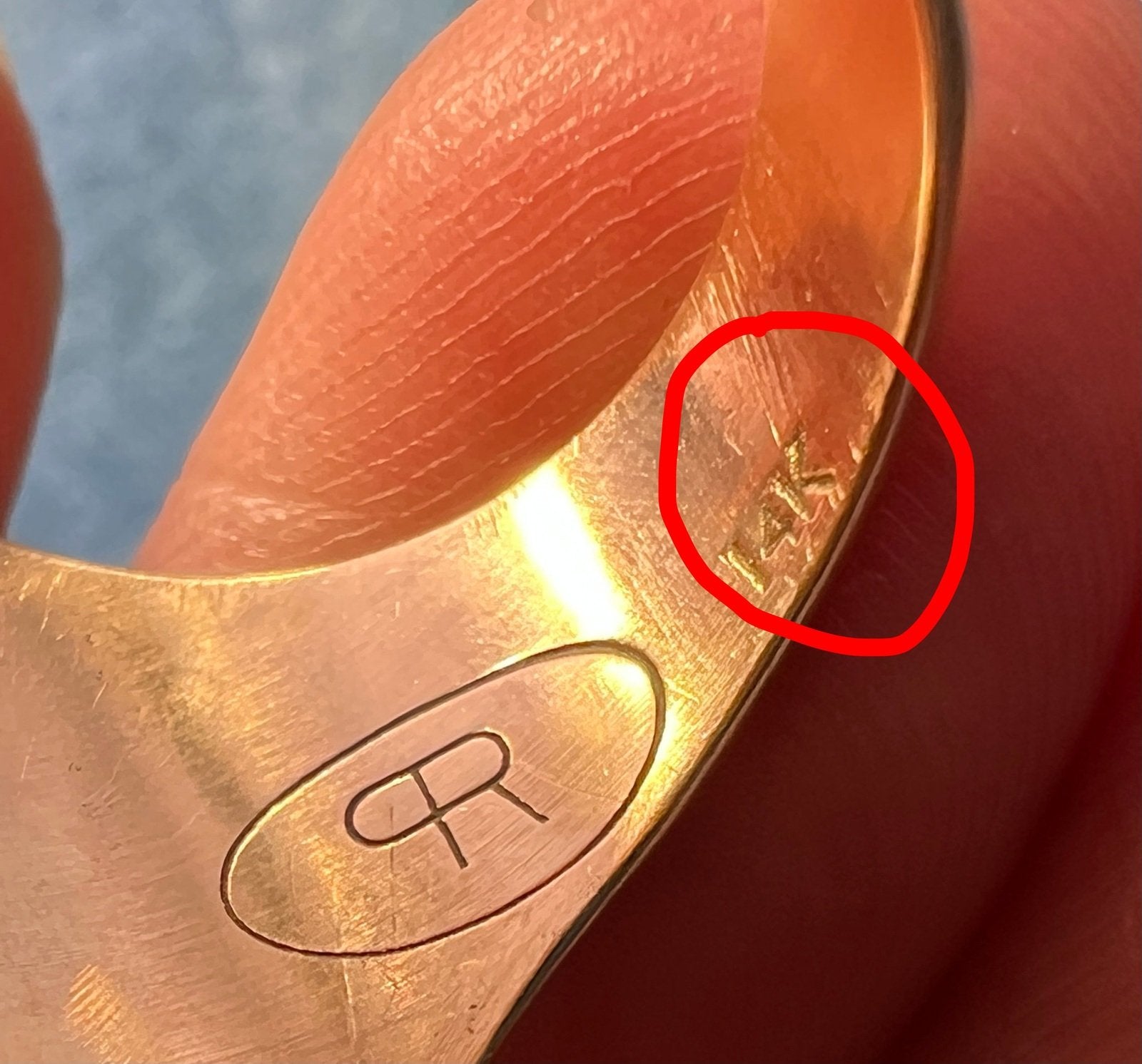 14k Gold Asymmetrical Crescent Moon Open Ring. MCM Modernist 10g