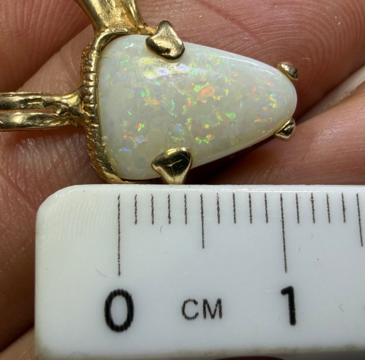 14k Gold Australian Opal TEXAS Longhorn Steer Pendant. OOAK *Video*