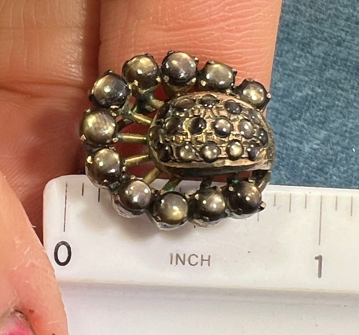 14k Gold Black Star Sapphire Modernist Sputnik Ring. Asymmetrical *Video*