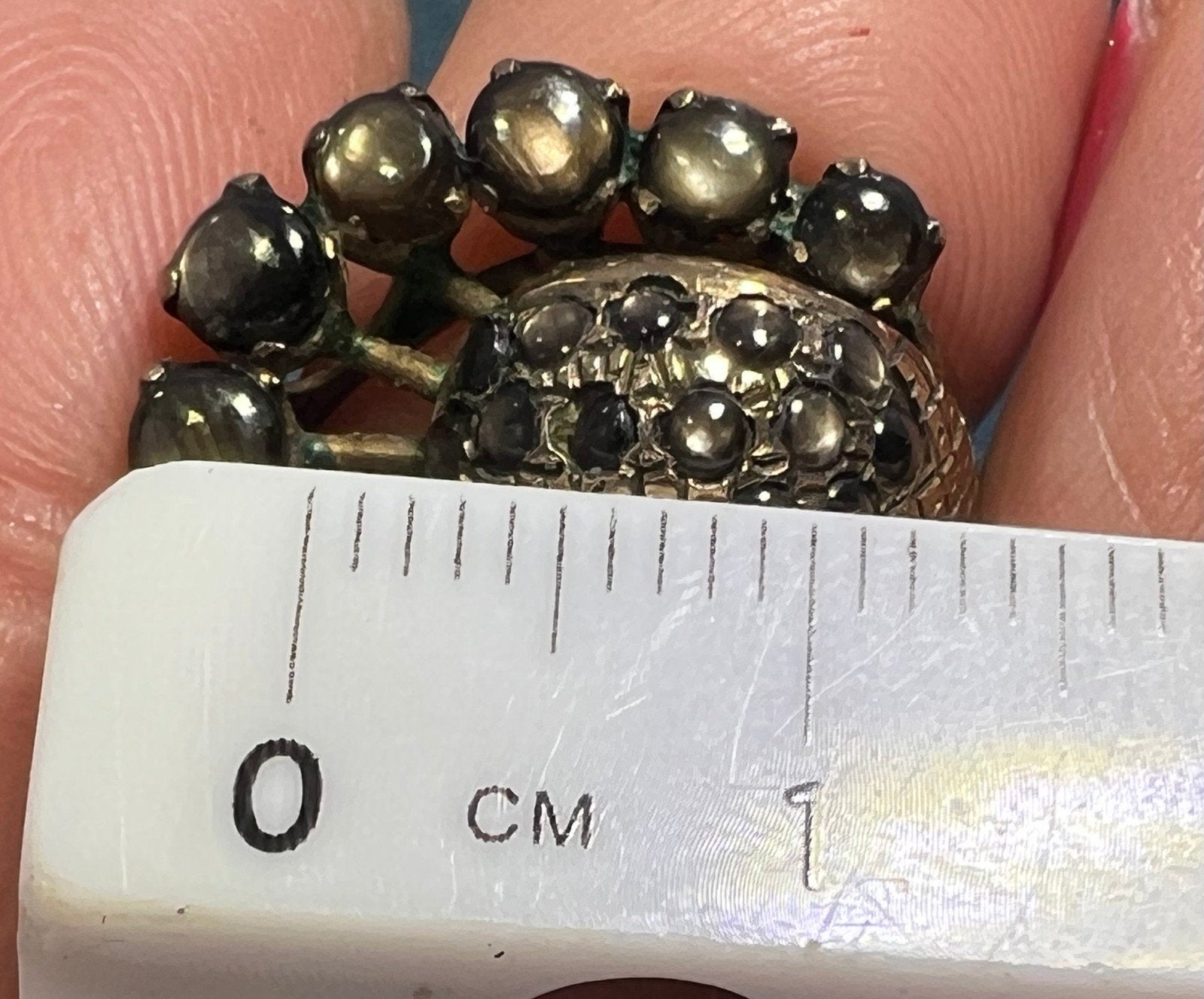 14k Gold Black Star Sapphire Modernist Sputnik Ring. Asymmetrical *Video*