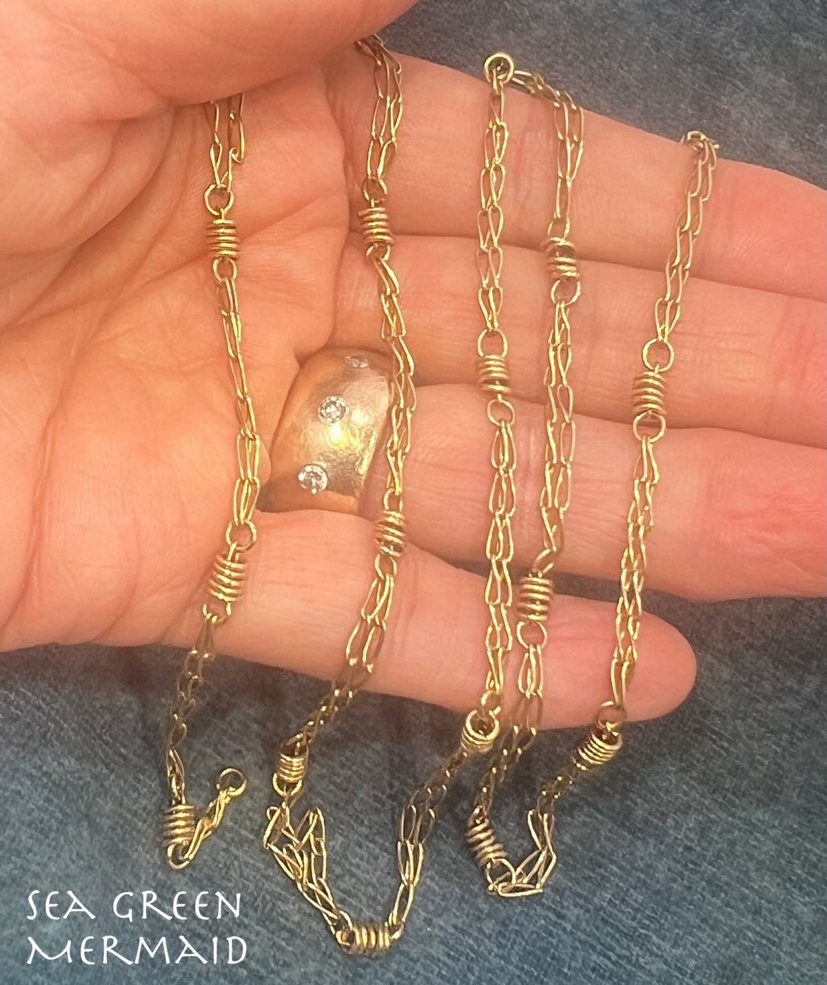 14k Gold CHIMENTO Fancy Link Chain Necklace. 24" + 12g. Italy *RARE*