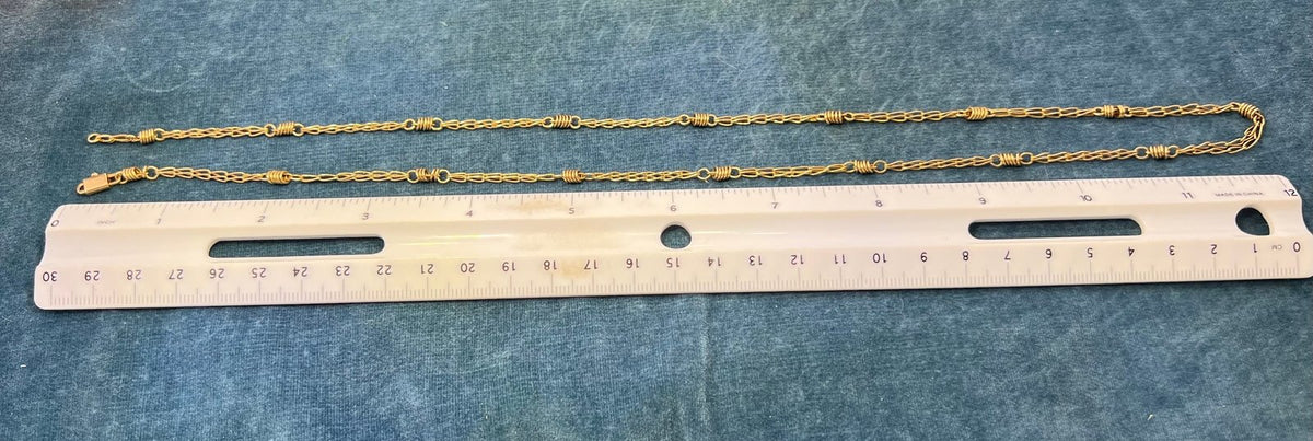 14k Gold CHIMENTO Fancy Link Chain Necklace. 24" + 12g. Italy *RARE*