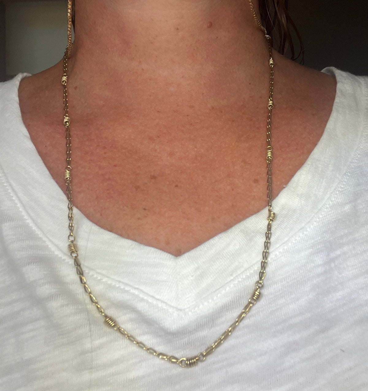 14k Gold CHIMENTO Fancy Link Chain Necklace. 24" + 12g. Italy *RARE*