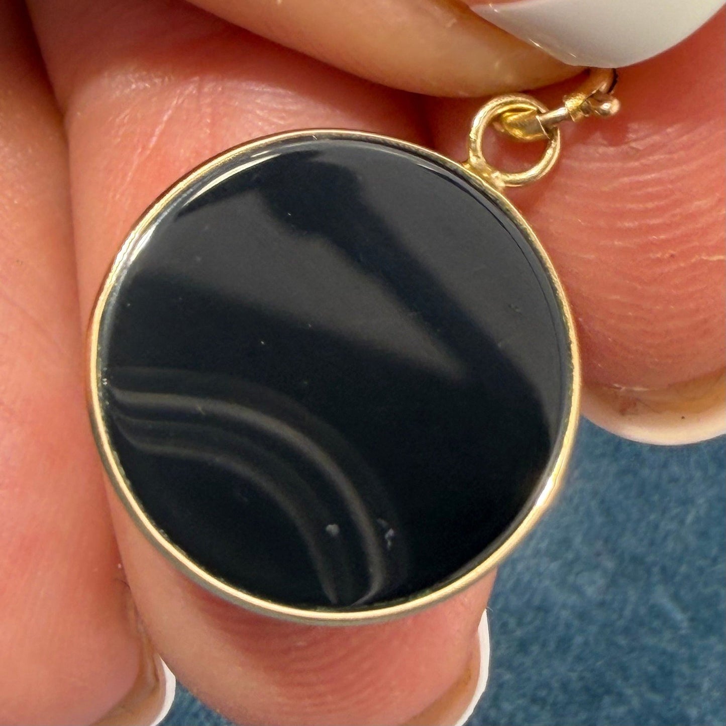14k Gold Cameo Pendant Siberian White Tiger. Carved Agate *Video*