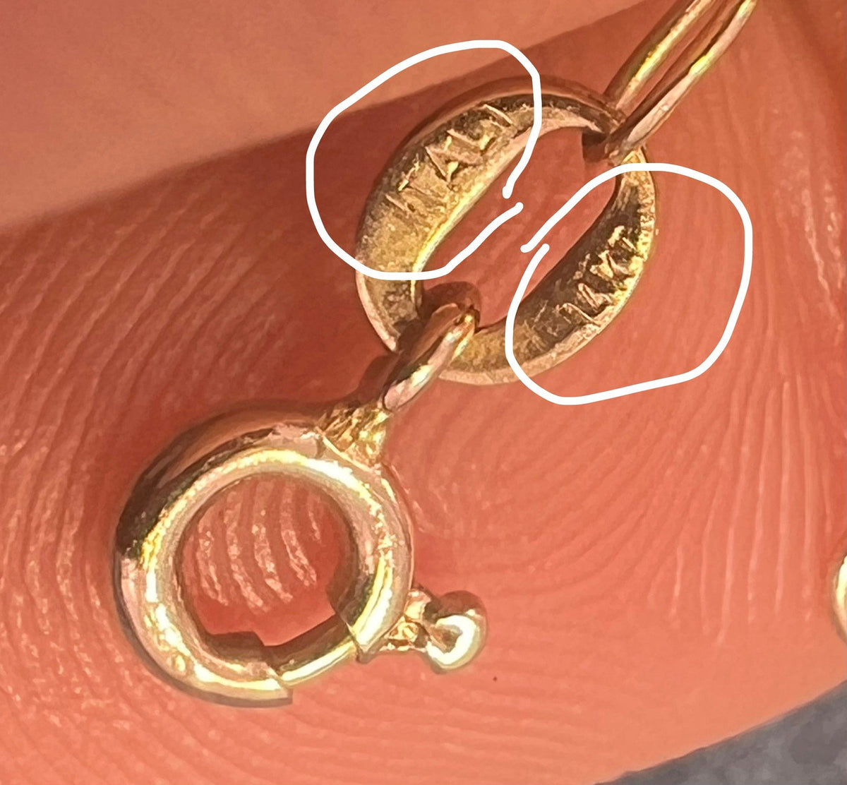 14k Gold Chain Necklace w Emerald Cabochon Pendant *Video*