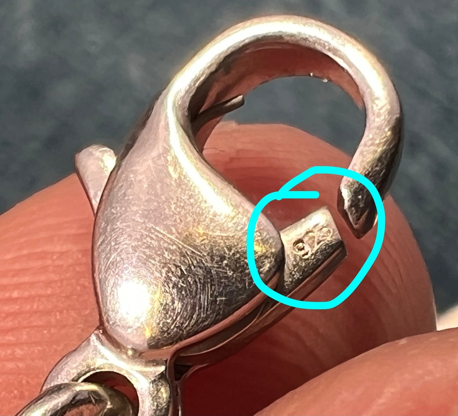 14k Gold Circle Pendant on Silver Chain Necklace. Designer. 33g