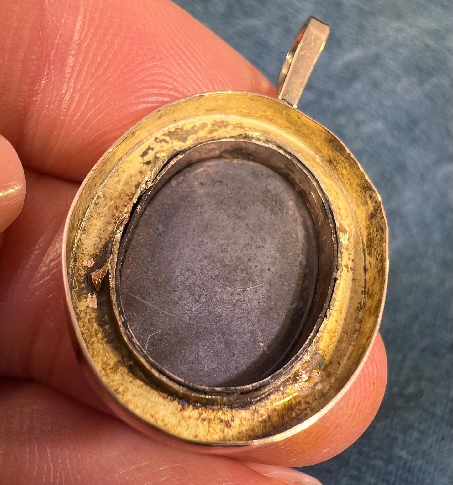 14k Gold & Copper Japanese SHAKUDO Birds + Flowers Pendant - R