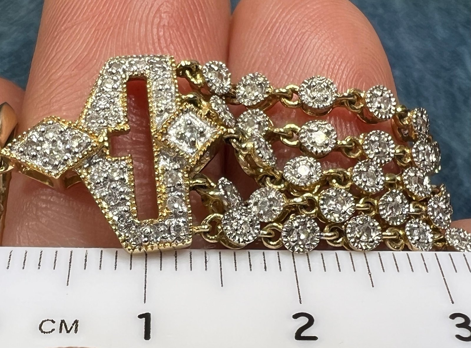 14k Gold Diamond Art Deco Style Chandelier Fringe Statement Earrings. 2"