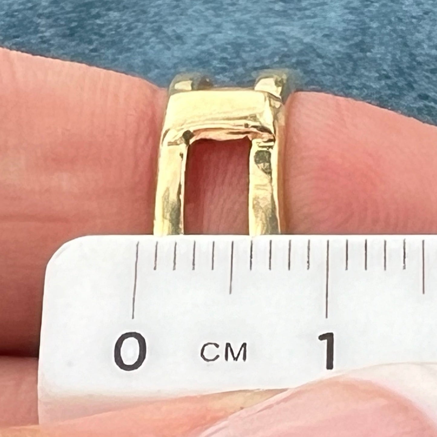 14k Gold Emerald Cut Topaz Designer Ring. 14mm Wide + 7g *Video*