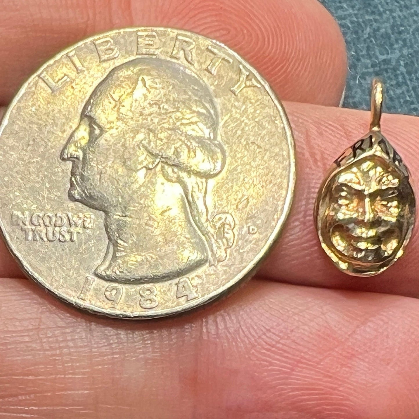 14k Gold FRIARS Celebrity Comedians Club NYC Pendant. Rare!