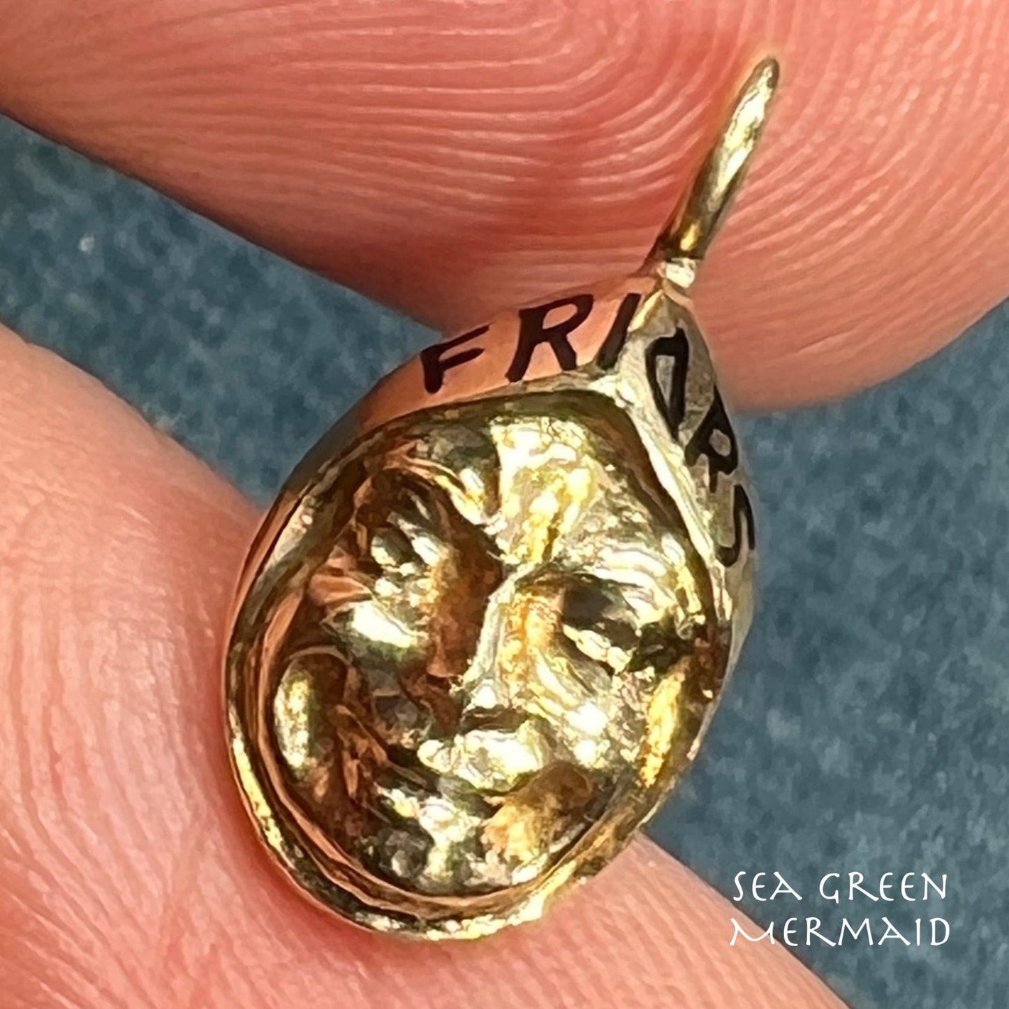 14k Gold FRIARS Celebrity Comedians Club NYC Pendant. Rare!