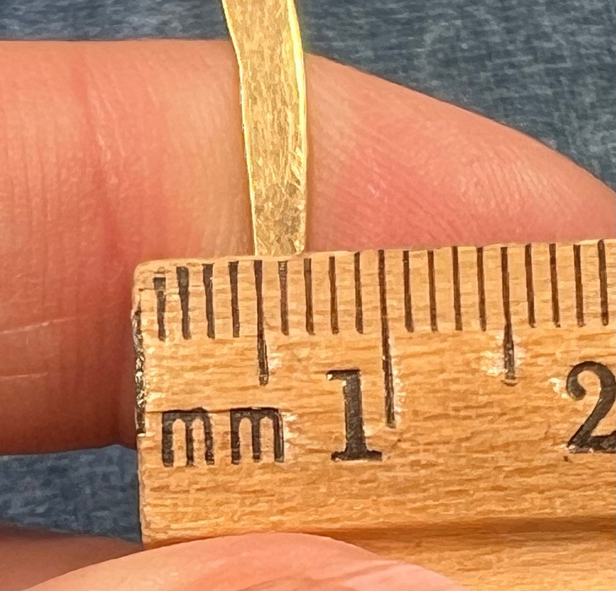 14k Gold Hammered Bangle Bracelet. Designer JA.