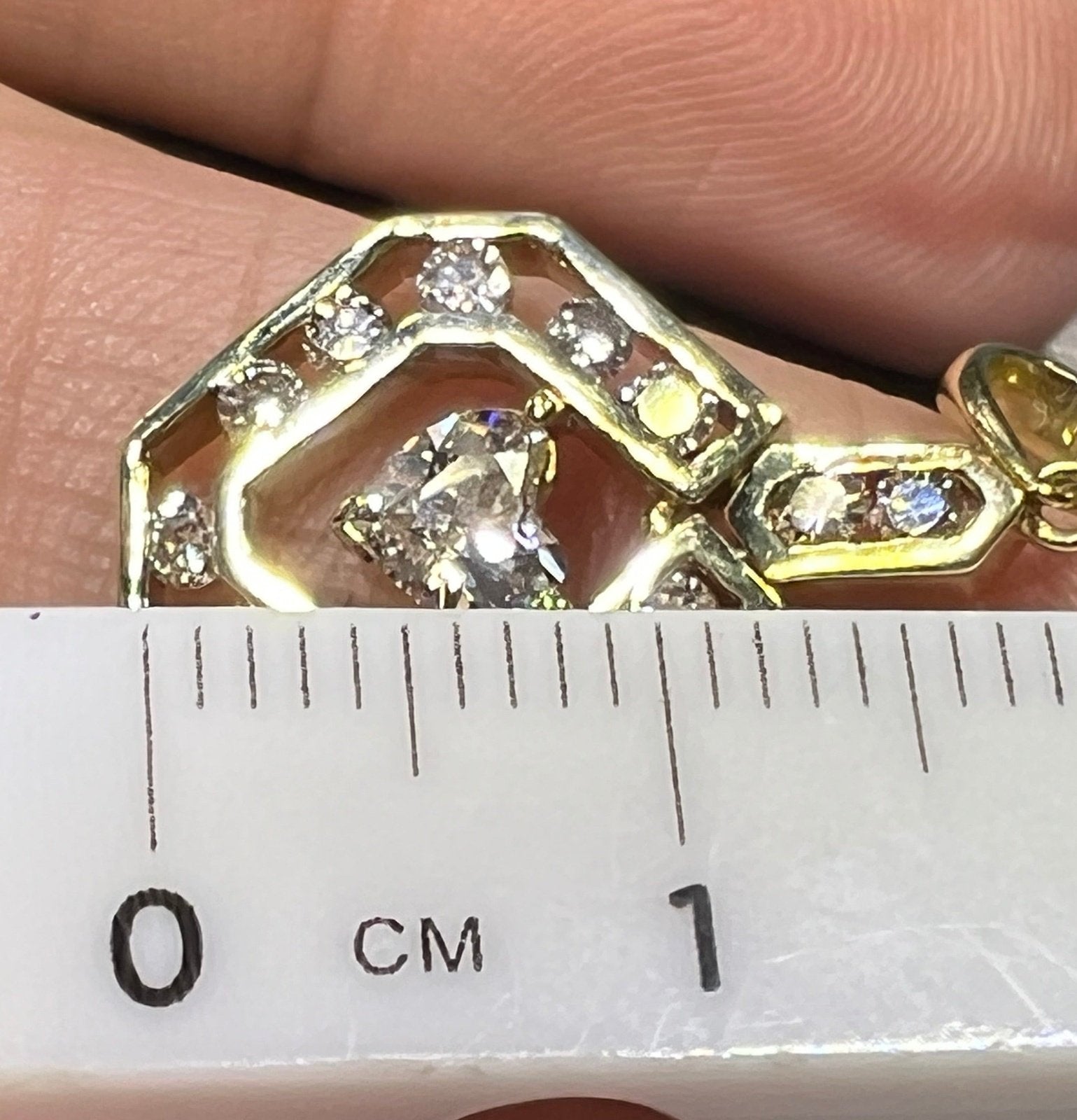 14k Gold Heart-Shaped Diamond in Halo Frame Pendant. 1" *Video*