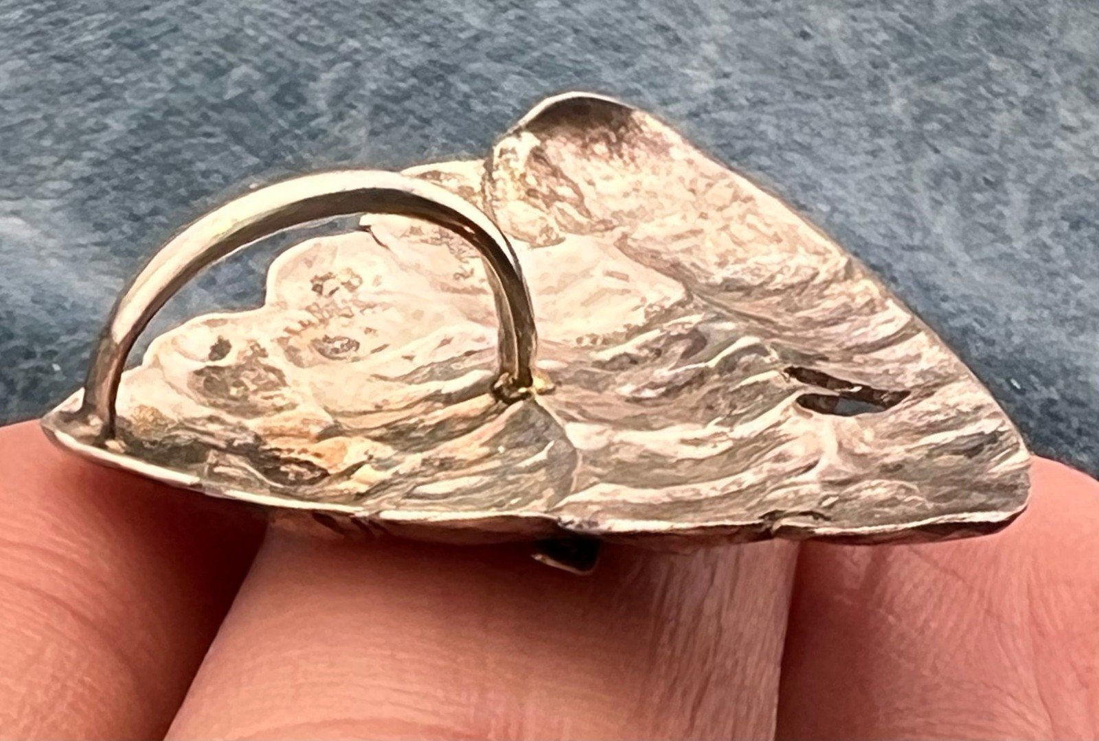 14k Gold Honey Bees on 925 Silver Bee Hive Pendant. 2" + 9g