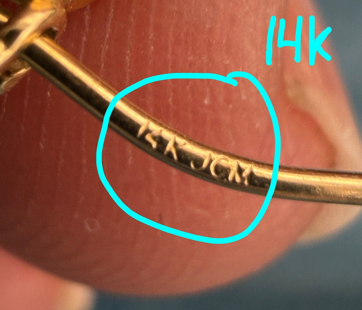 14k Gold Hoop Earrings w Silver Noah's Ark + Animals