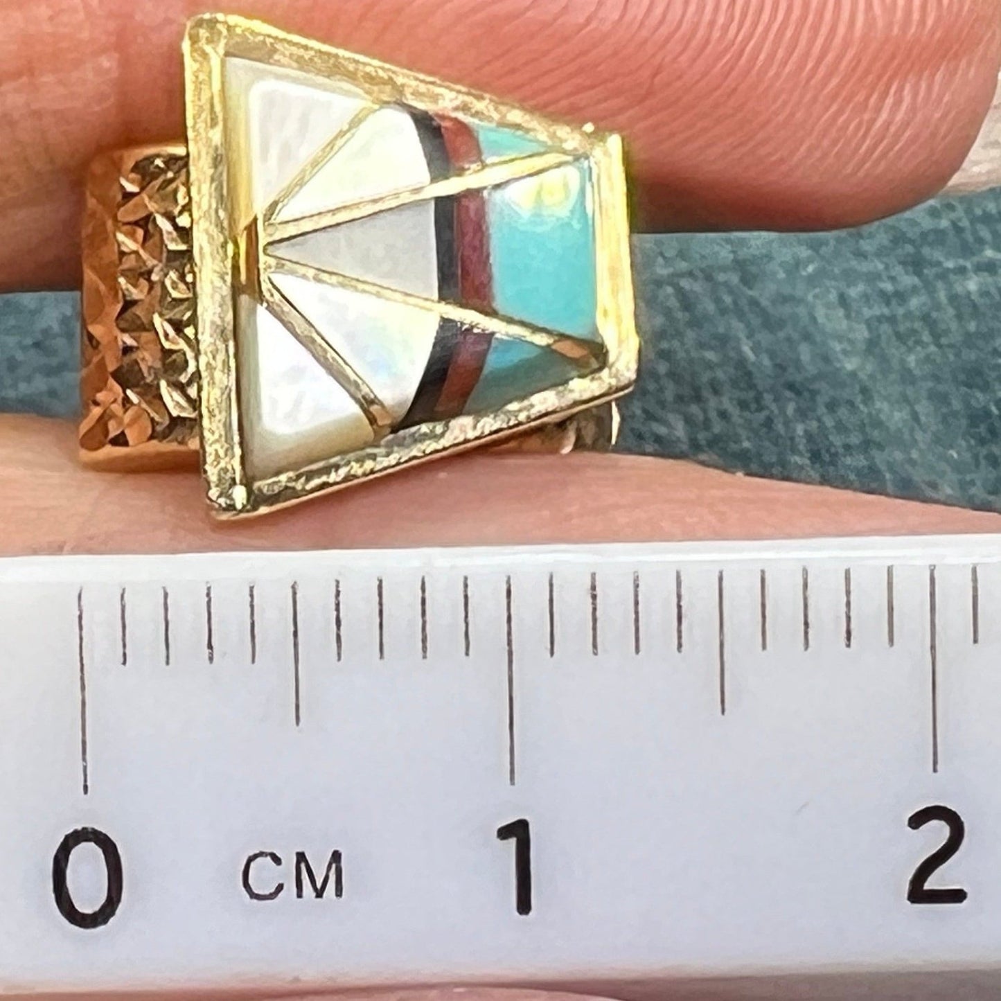 14k Gold Inlay Turquoise Huggies Sunburst Earrrings. Zuni Needlepoint. 6g