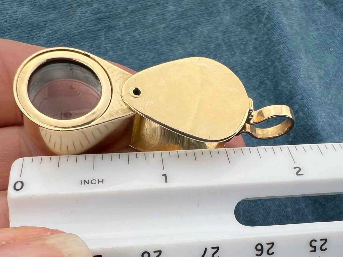 14k Gold Jewelers LOUPE Pendant. 19.8g *Video*