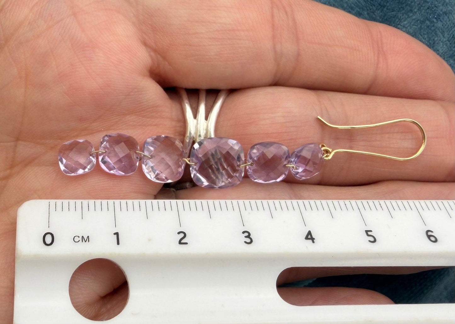 14k Gold Lavender Amethyst Briolette 2" Dangle Chandelier Earrings *Video*