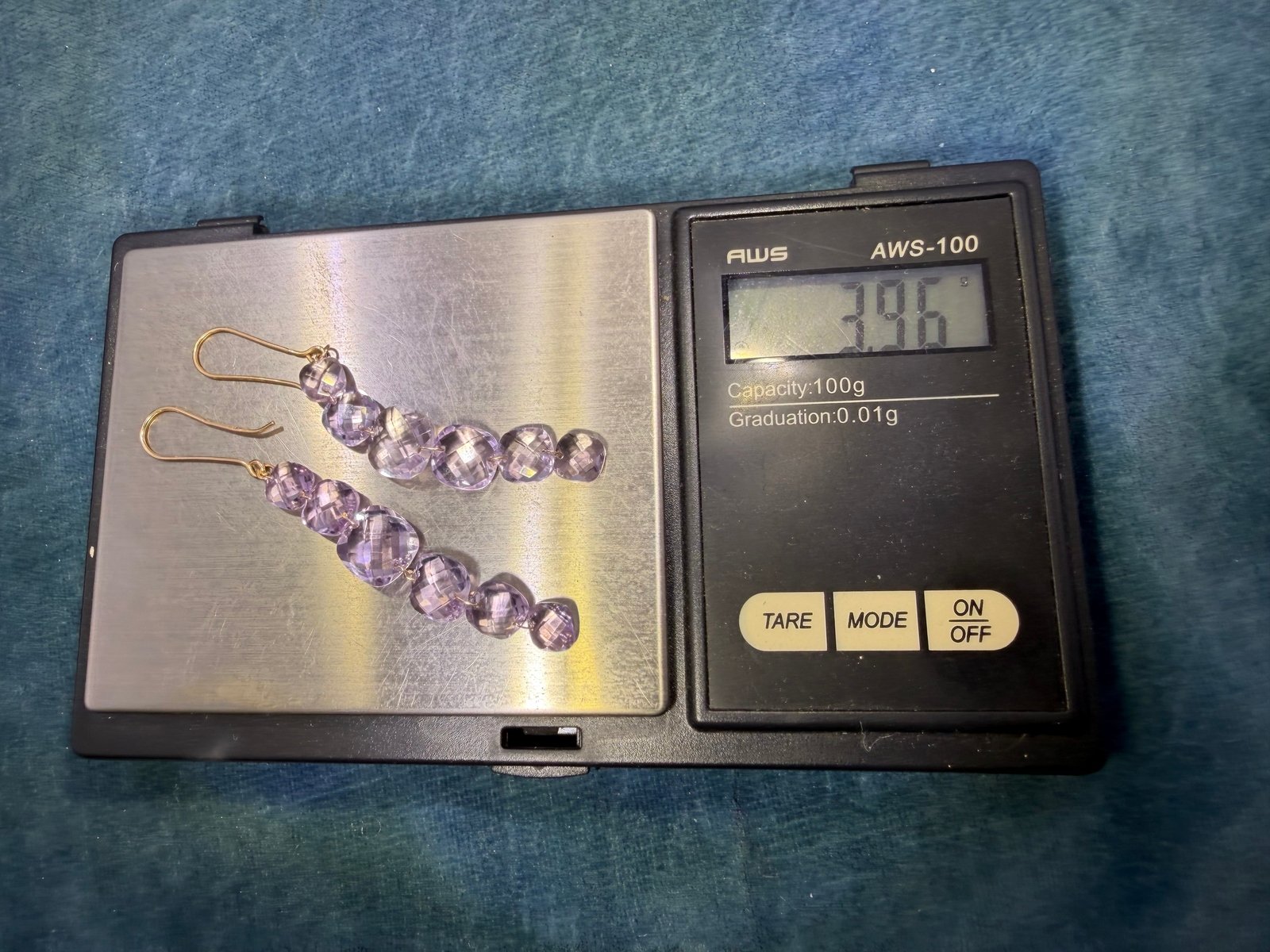 14k Gold Lavender Amethyst Briolette 2" Dangle Chandelier Earrings *Video*