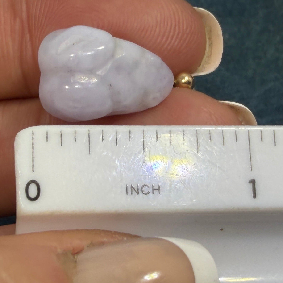14k Gold Lucky Carved Lavender Purple Jade Baby Frog Earrings *Video*