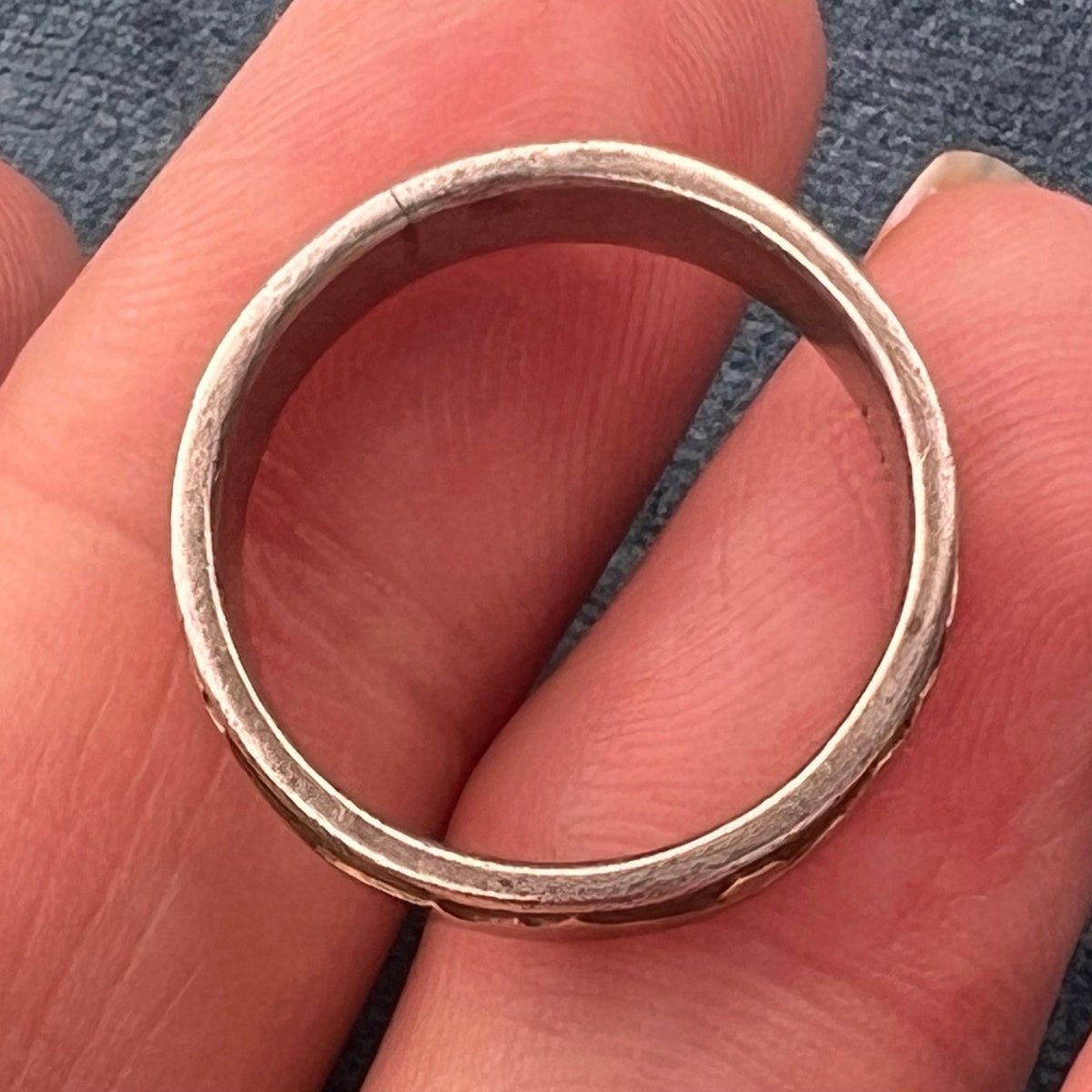 14k Gold Mountain Range + Sun on Wide Silver Band Ring. FIRTH