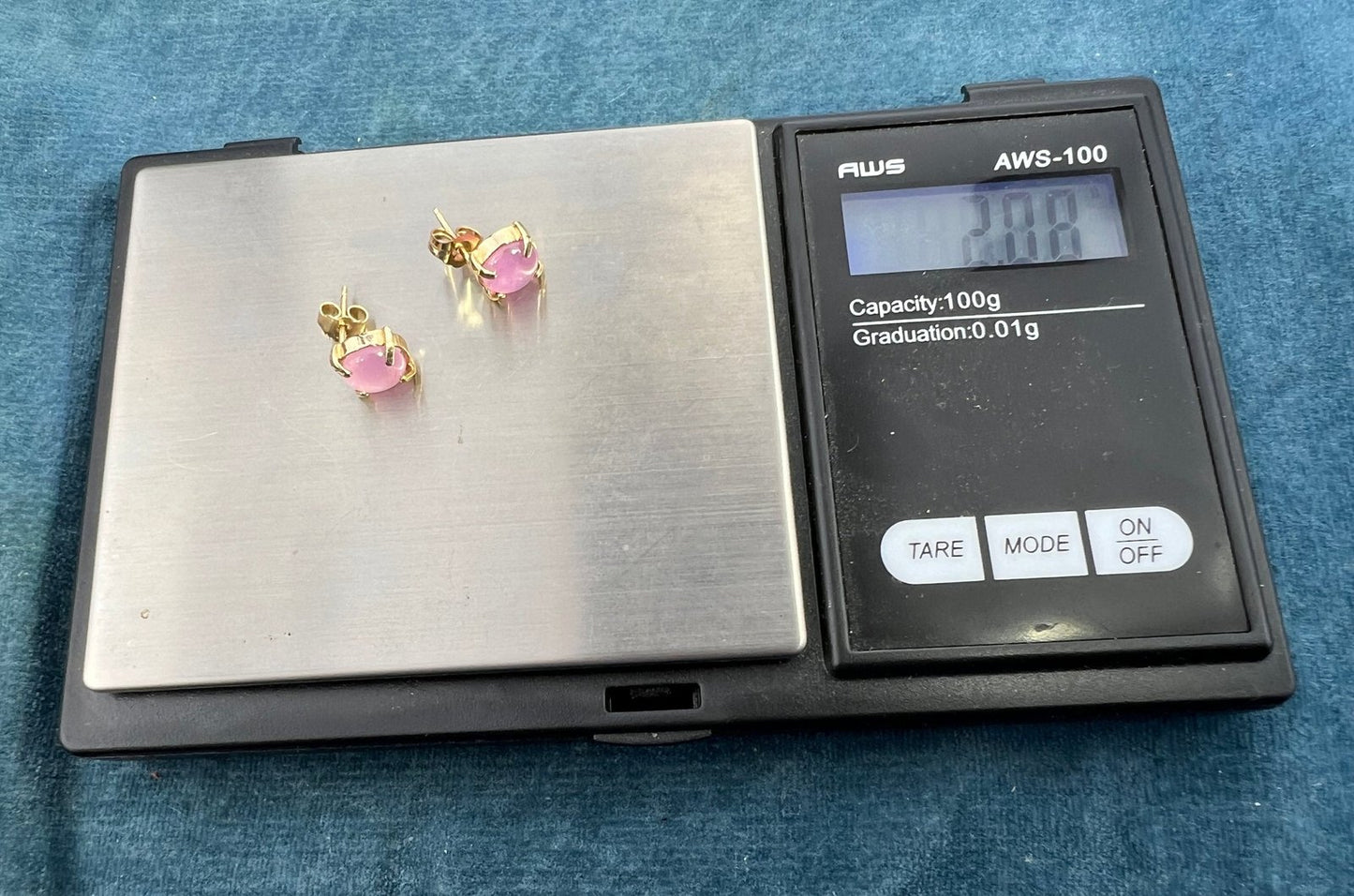 14k Gold Natural Ballerina Pink Star Sapphire Ruby Earrings *Video*