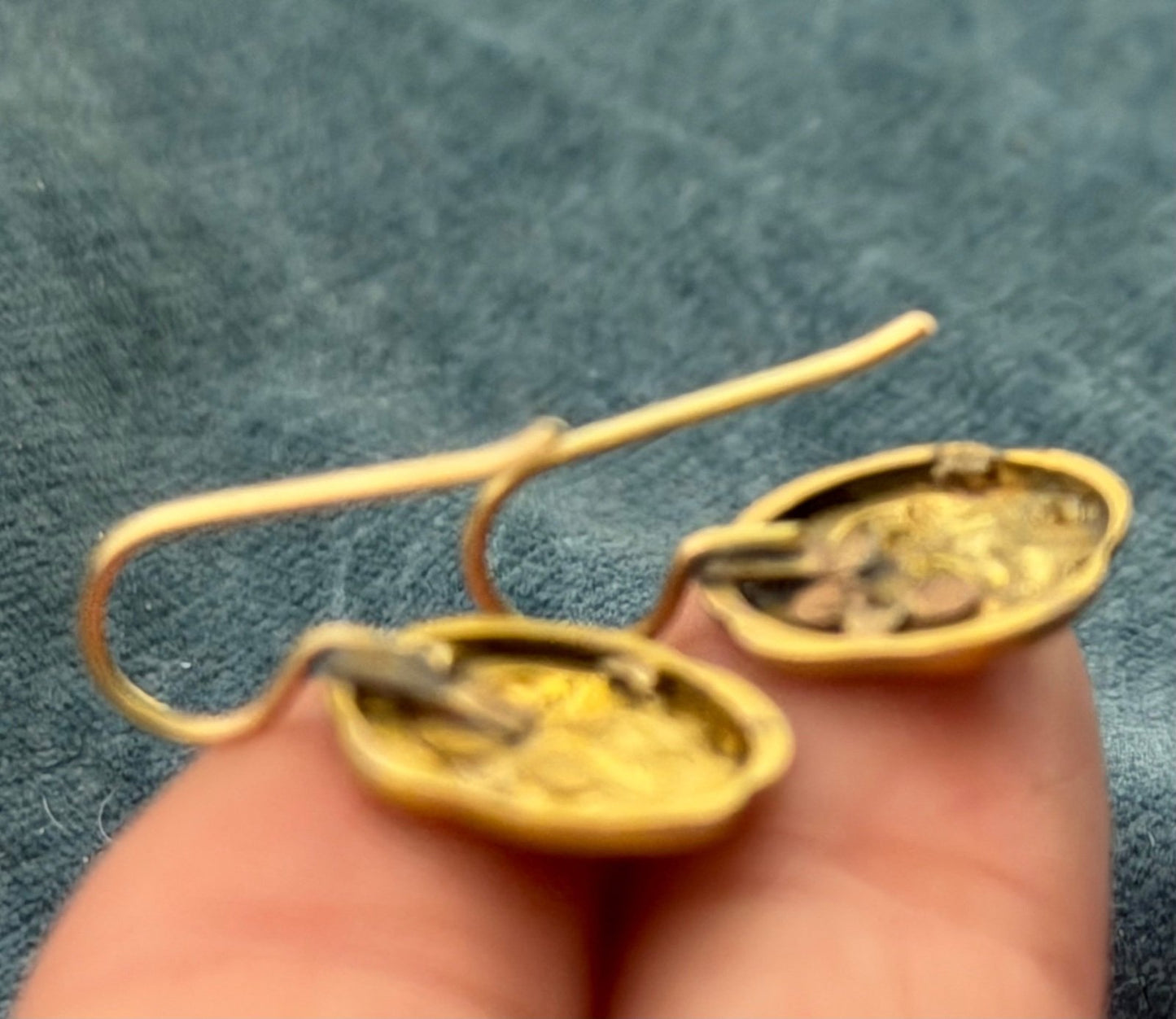 14k Gold Nymphs Blowing BUBBLES. Art Nouveau Repousse Earrings *Video*