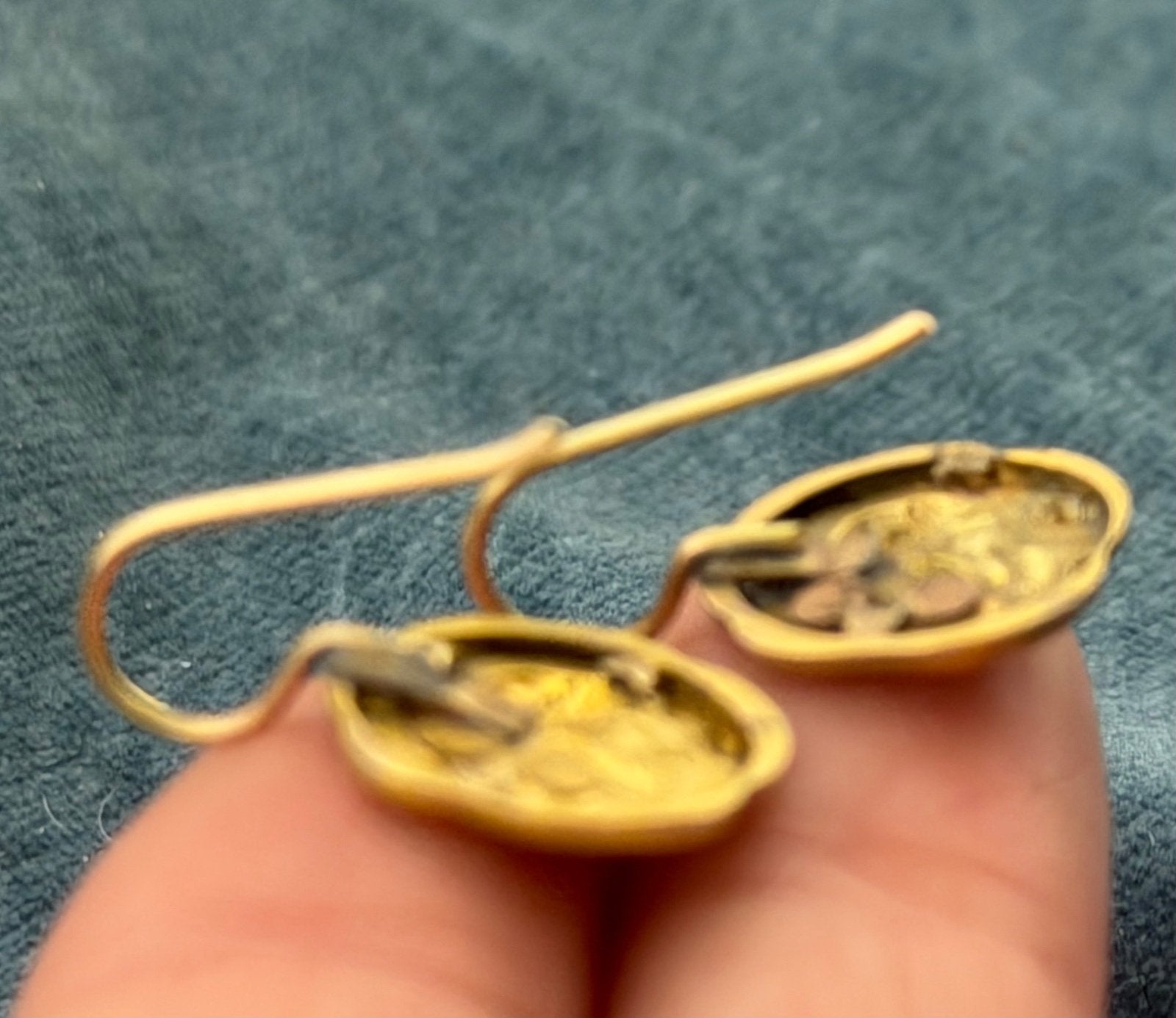 14k Gold Nymphs Blowing BUBBLES. Art Nouveau Repousse Earrings *Video*