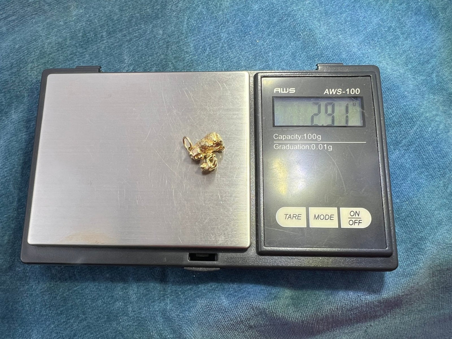 14k Gold Panda Bear Mama Swings Baby Charm Pendant. Kinetic *Video*