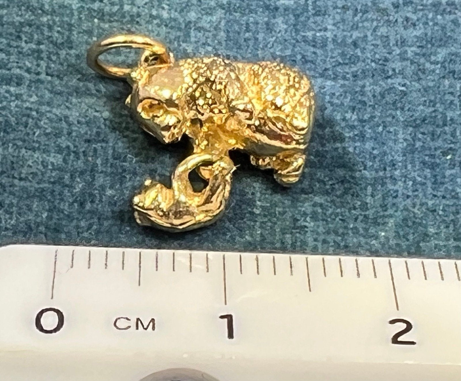 14k Gold Panda Bear Mama Swings Baby Charm Pendant. Kinetic *Video*