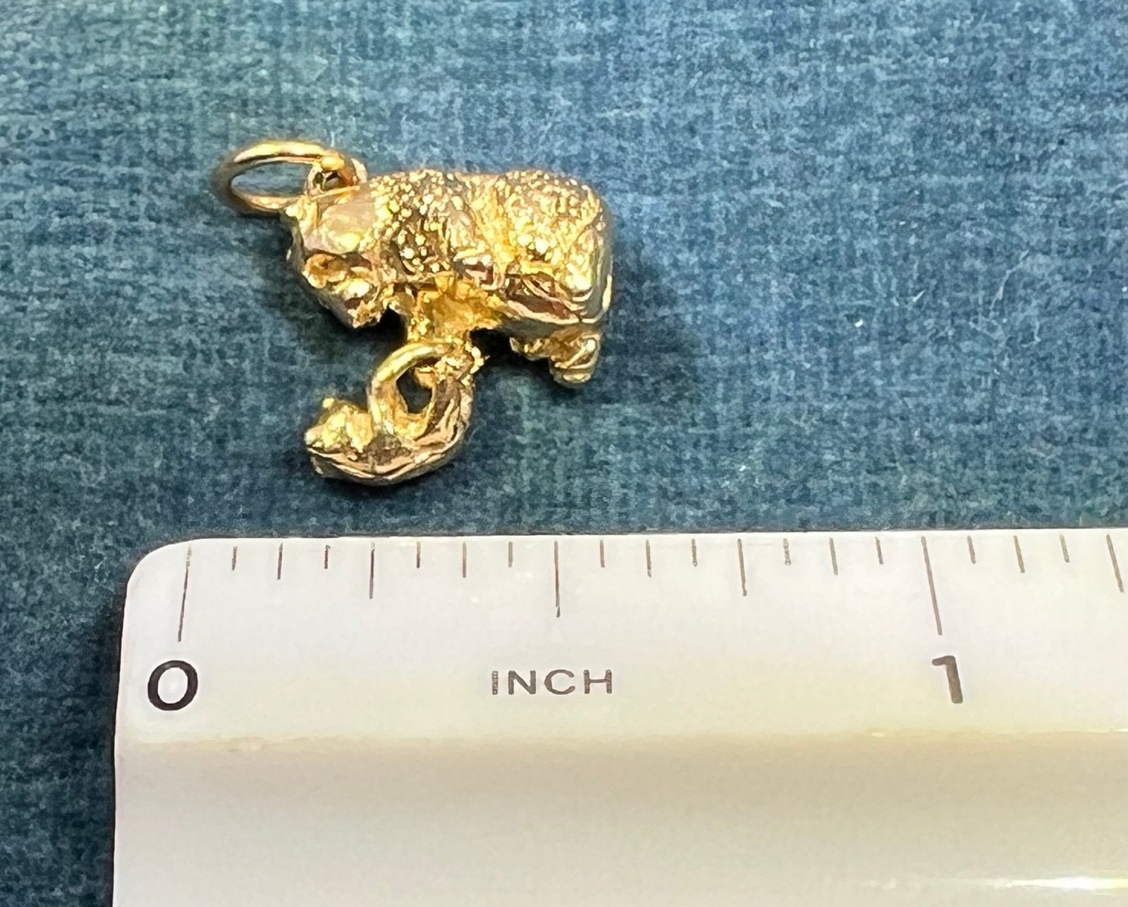 14k Gold Panda Bear Mama Swings Baby Charm Pendant. Kinetic *Video*