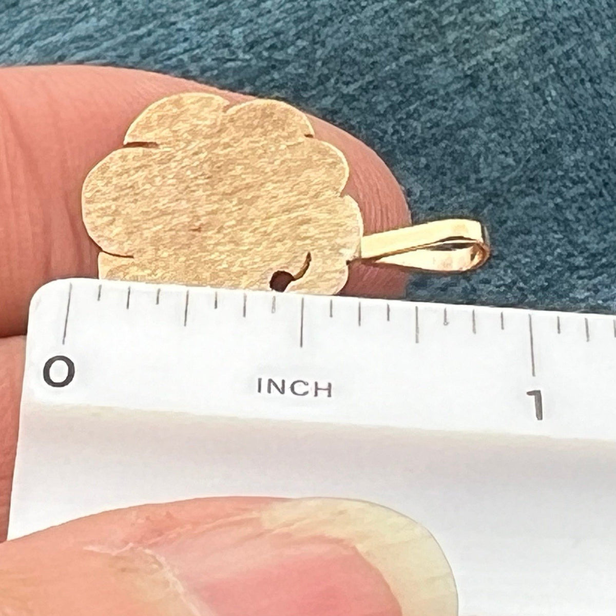 14k Gold Pendant Wind God Blowing the Clouds. Man in the Moon OOAK