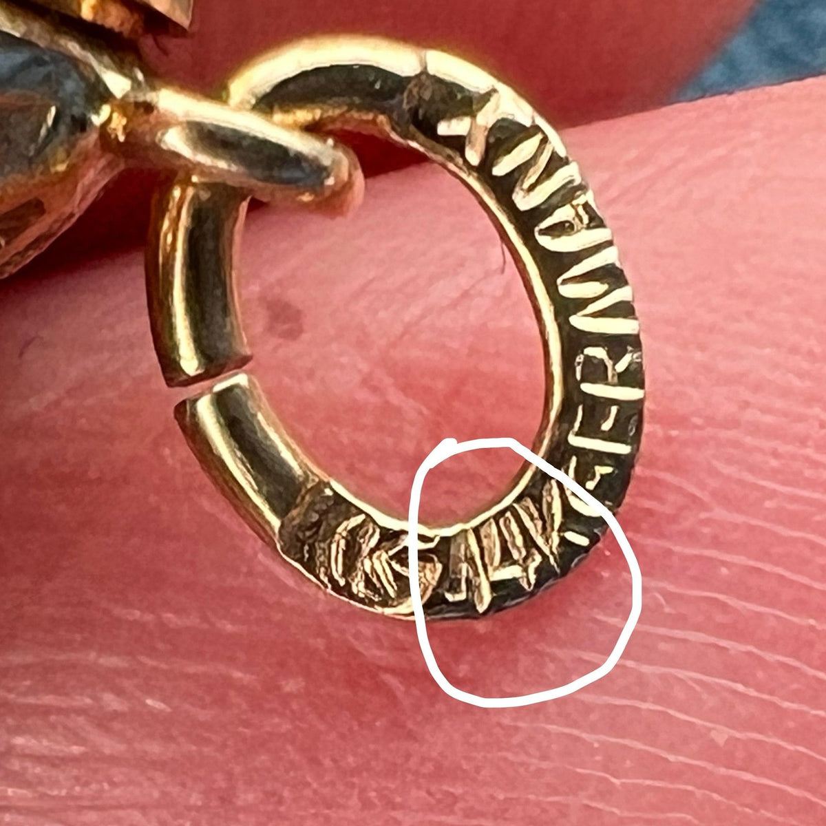 14k Gold Polka-Dot Easter Egg + Bunny Rabbit Pendant. Opens!