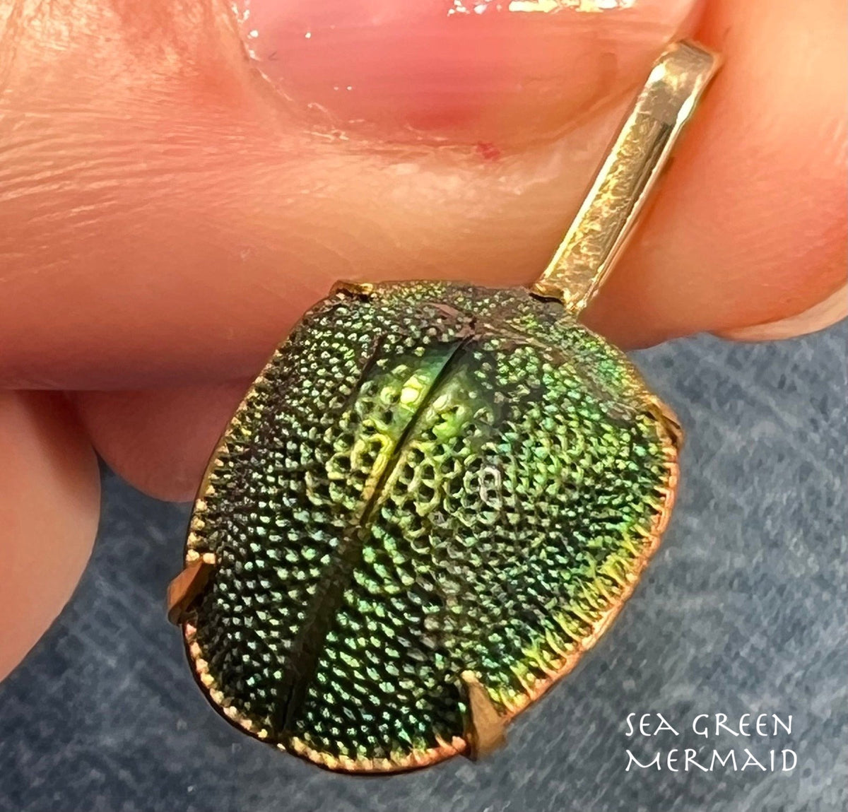 14k Gold Real SCARAB Egyptian Pendant. Victorian Antique *Video*