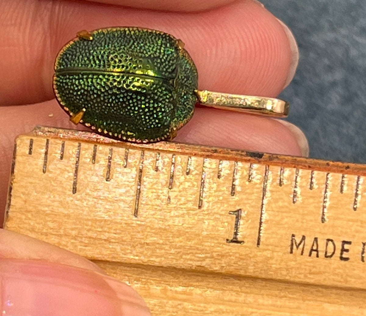 14k Gold Real SCARAB Egyptian Pendant. Victorian Antique *Video*