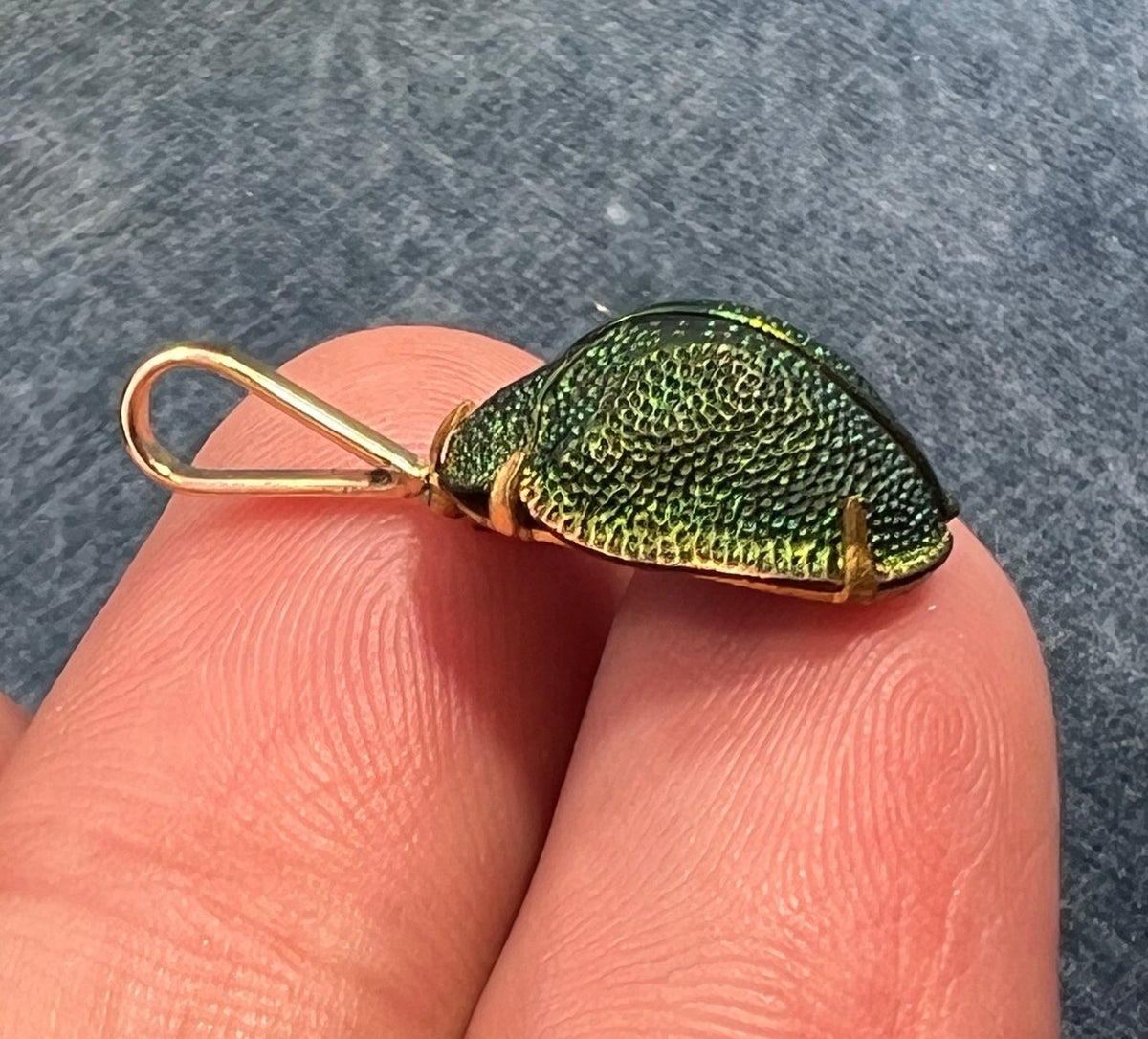 14k Gold Real SCARAB Egyptian Pendant. Victorian Antique *Video*