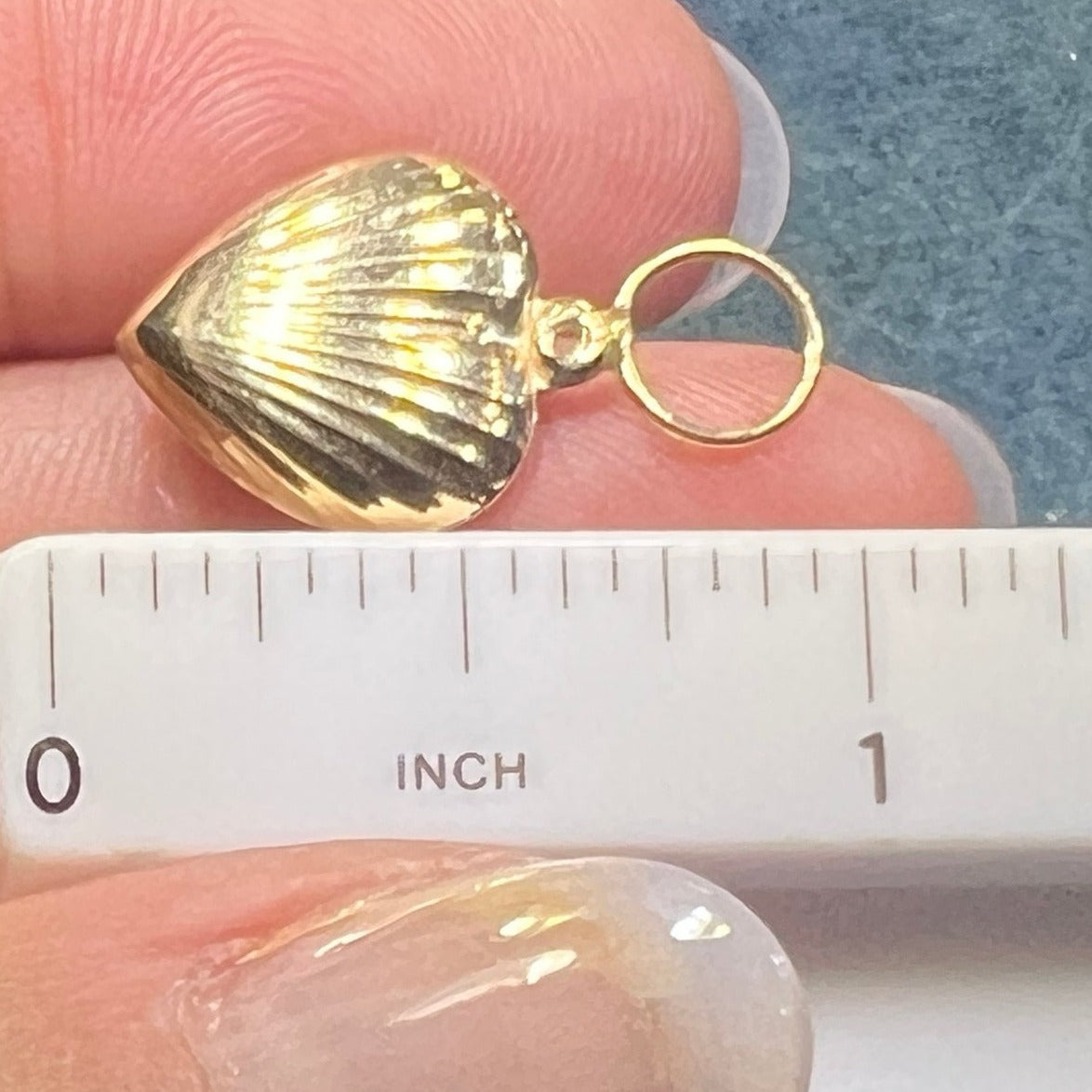 14k Gold Sea Shell Heart Earring Jacket Enhancers. Glam your Hoops!