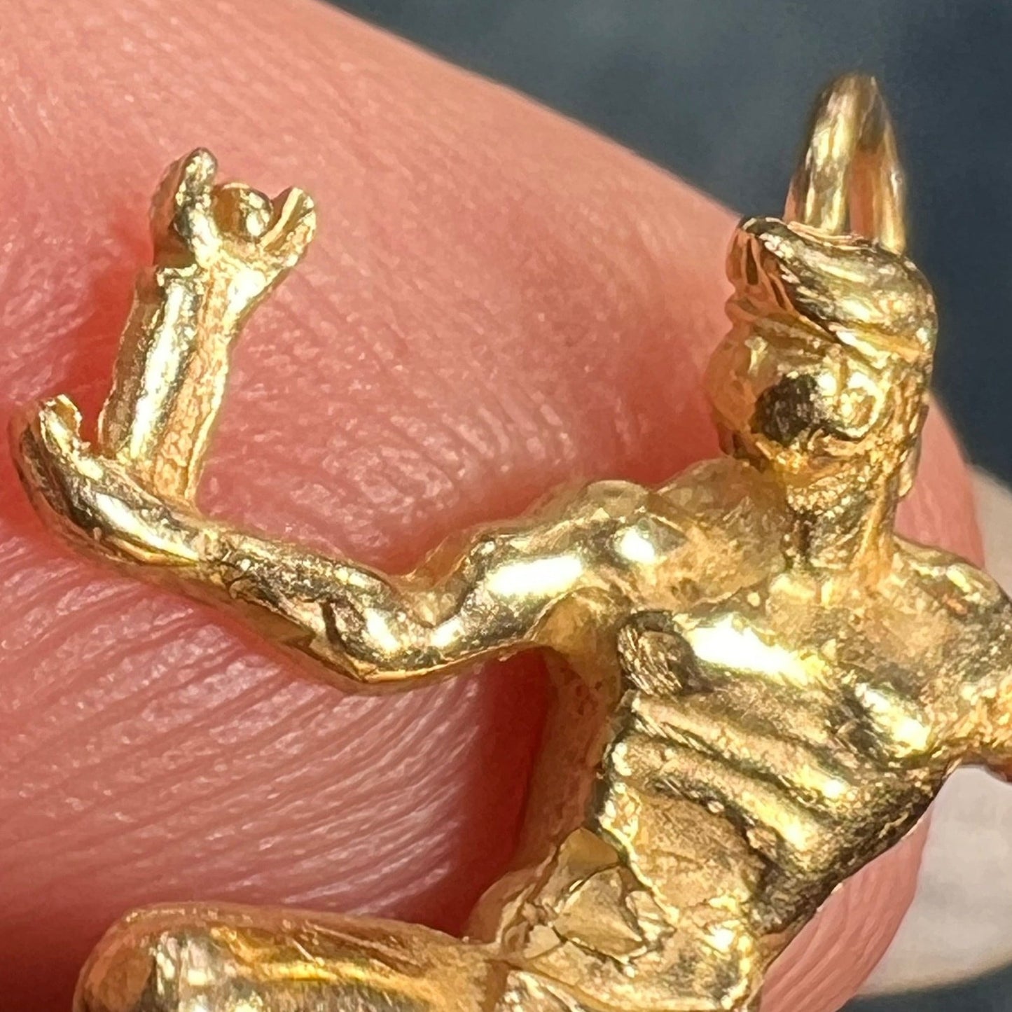 14k Gold Spirit of DETROIT Figural Pendant. Celebrating Family