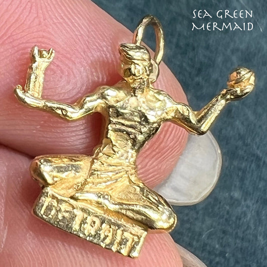 14k Gold Spirit of DETROIT Figural Pendant. Celebrating Family
