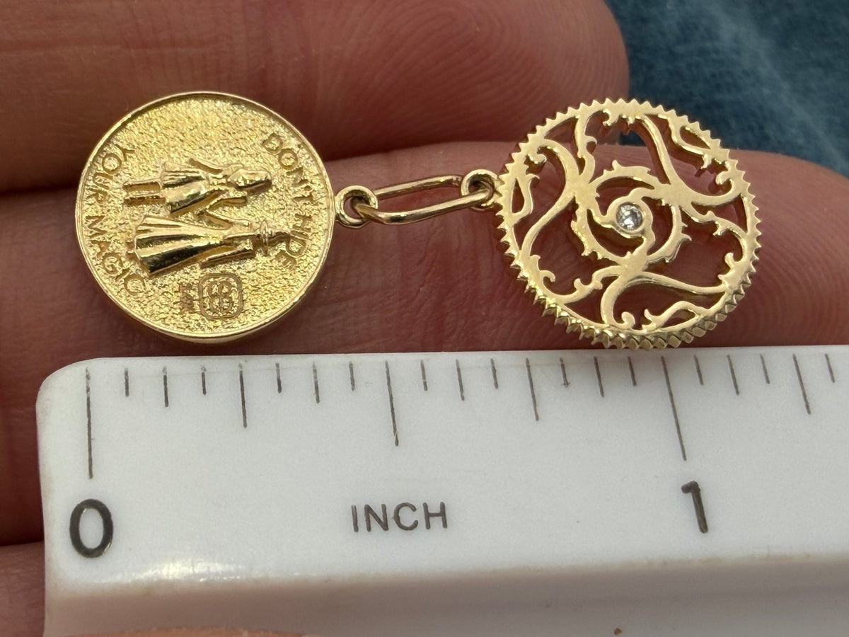 14k Gold WICKED 2 Witches Pendants. Don't Hide Your Magic *Video*