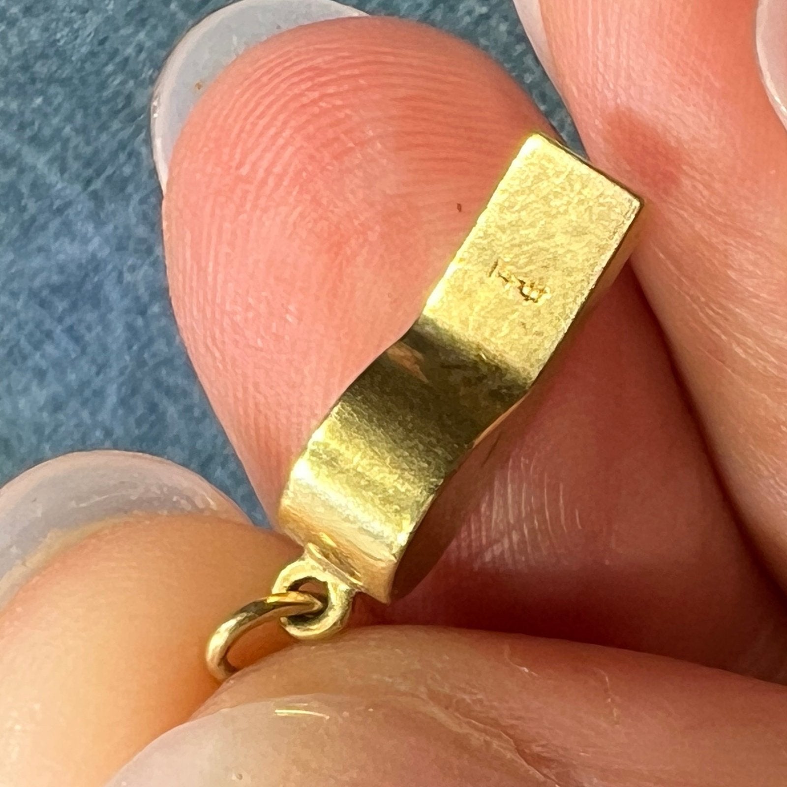 14k Gold Working Whistle Pendant. TINY!