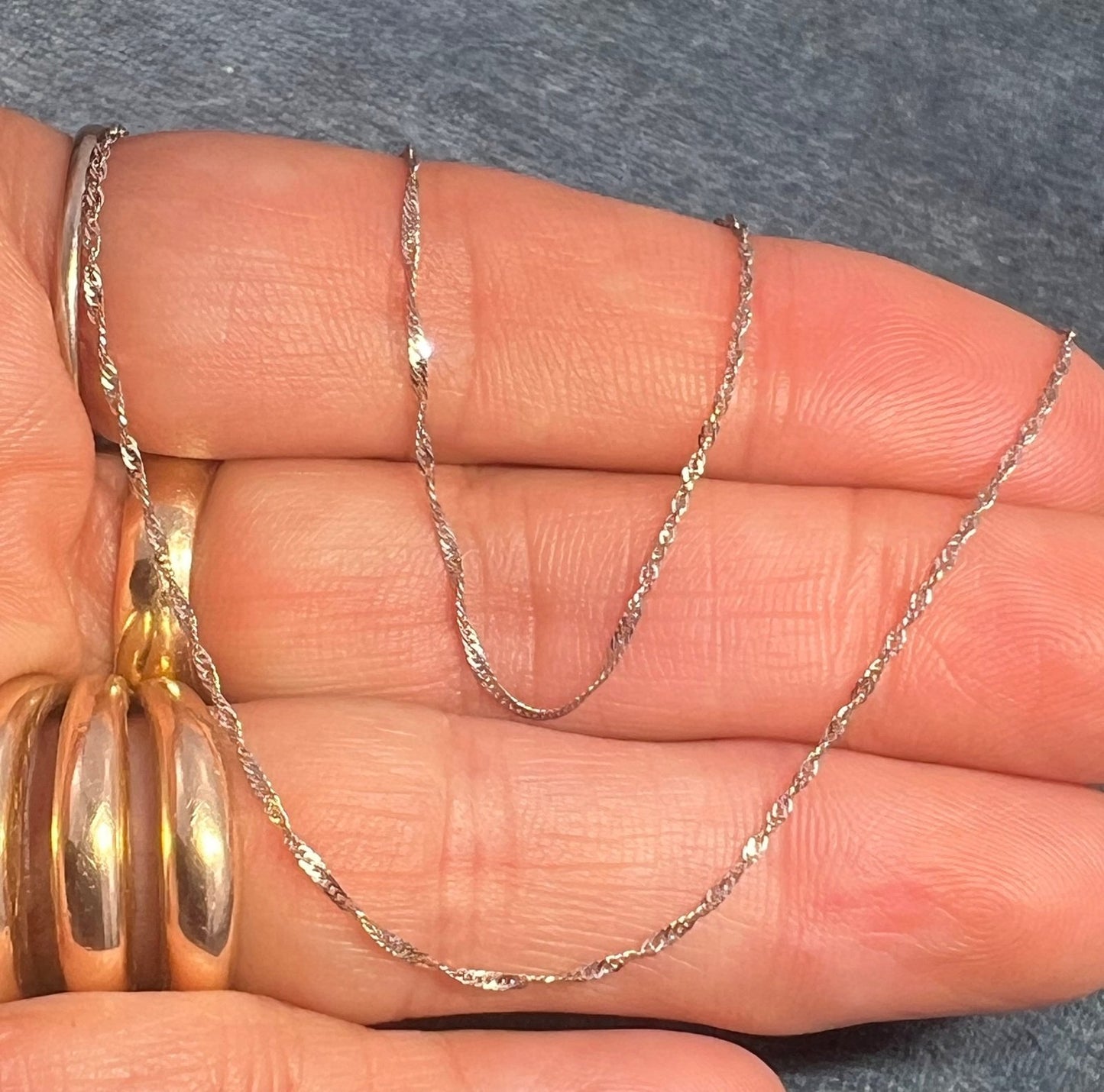 14k Solid White Gold 18" Chain. LOW PRICE CHAIN SALE See All - 0810