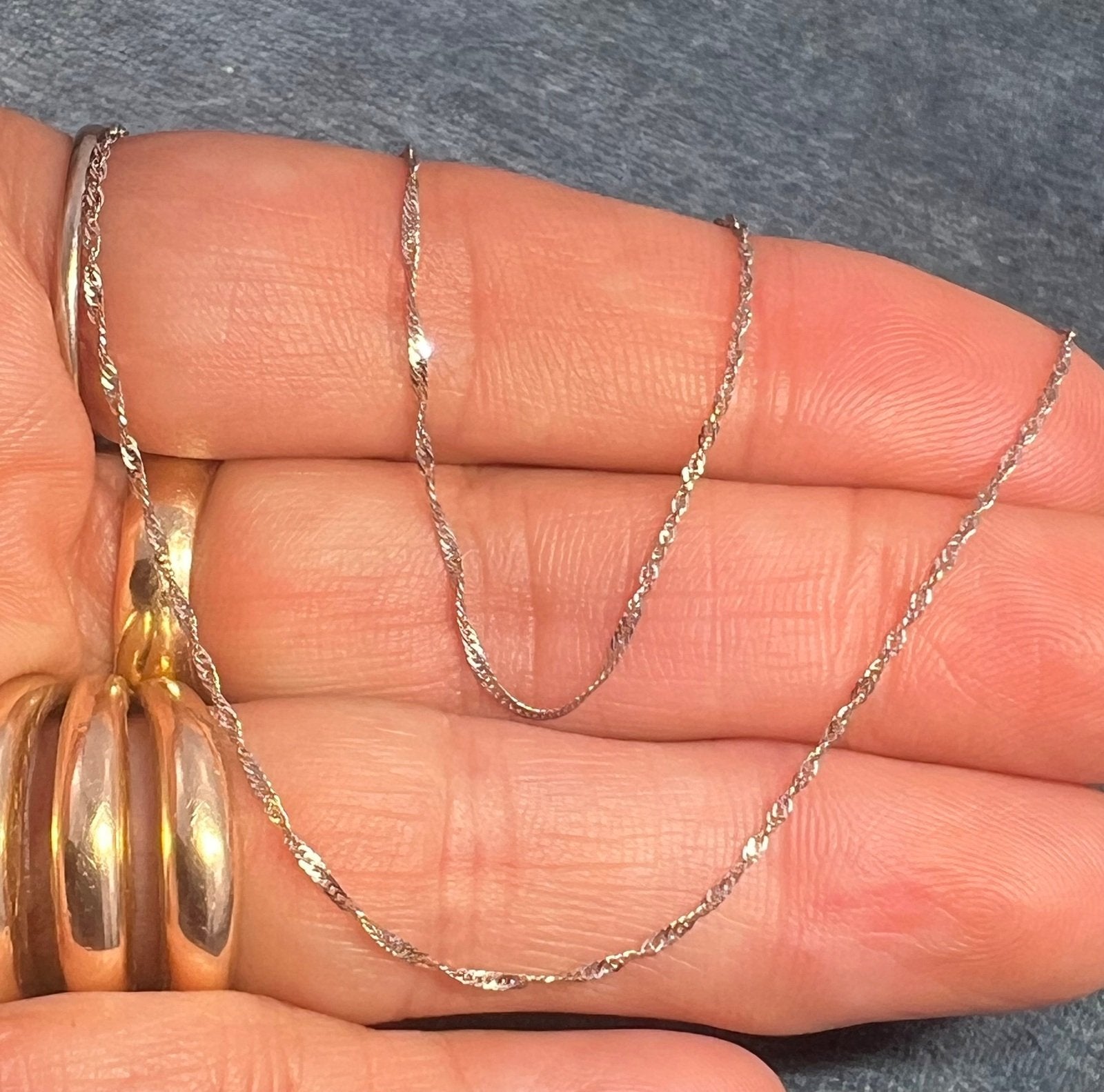 14k Solid White Gold 18" Chain. LOW PRICE CHAIN SALE See All - 0810
