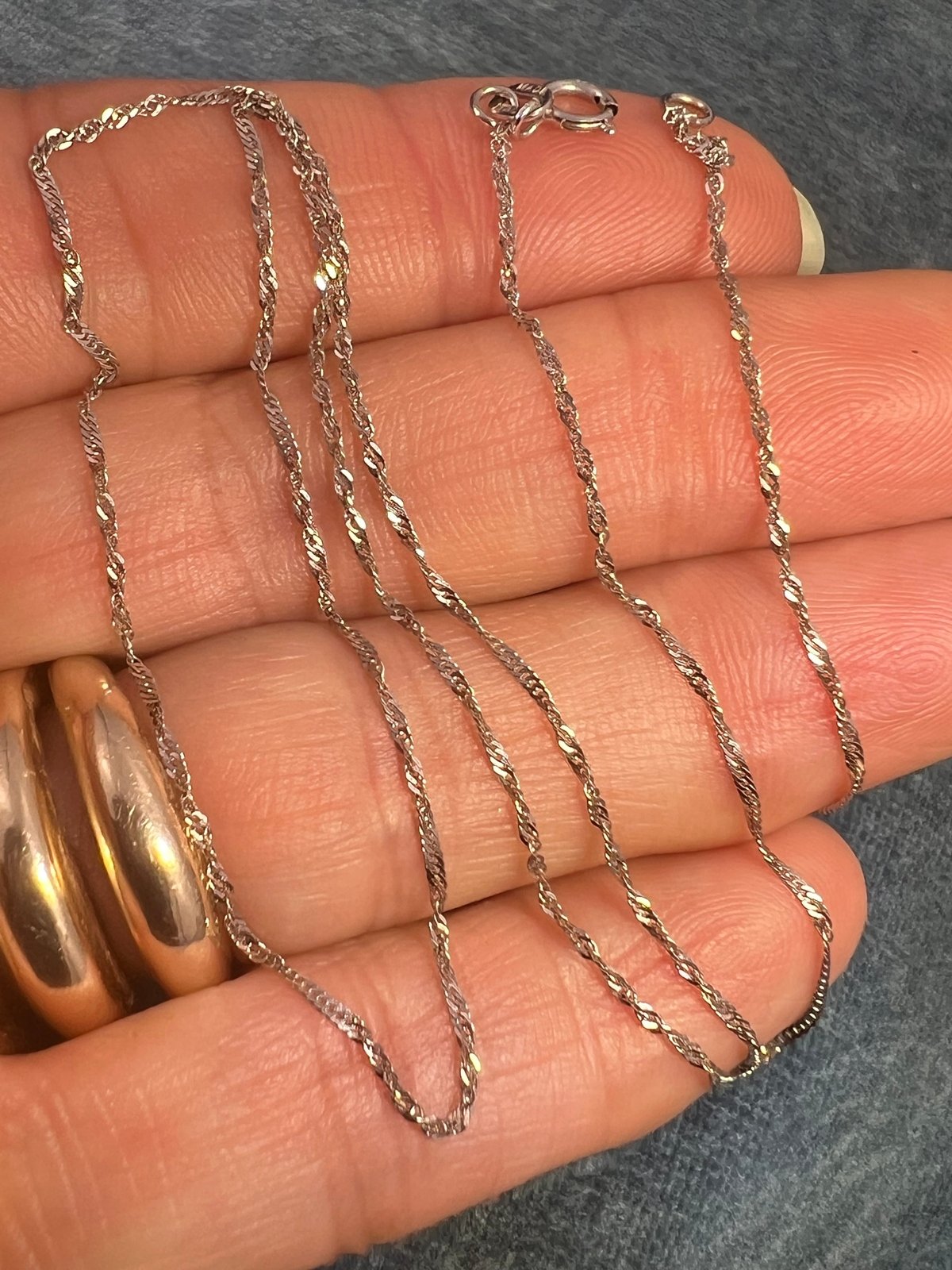 14k Solid White Gold 18" Chain. LOW PRICE CHAIN SALE See All - 0810