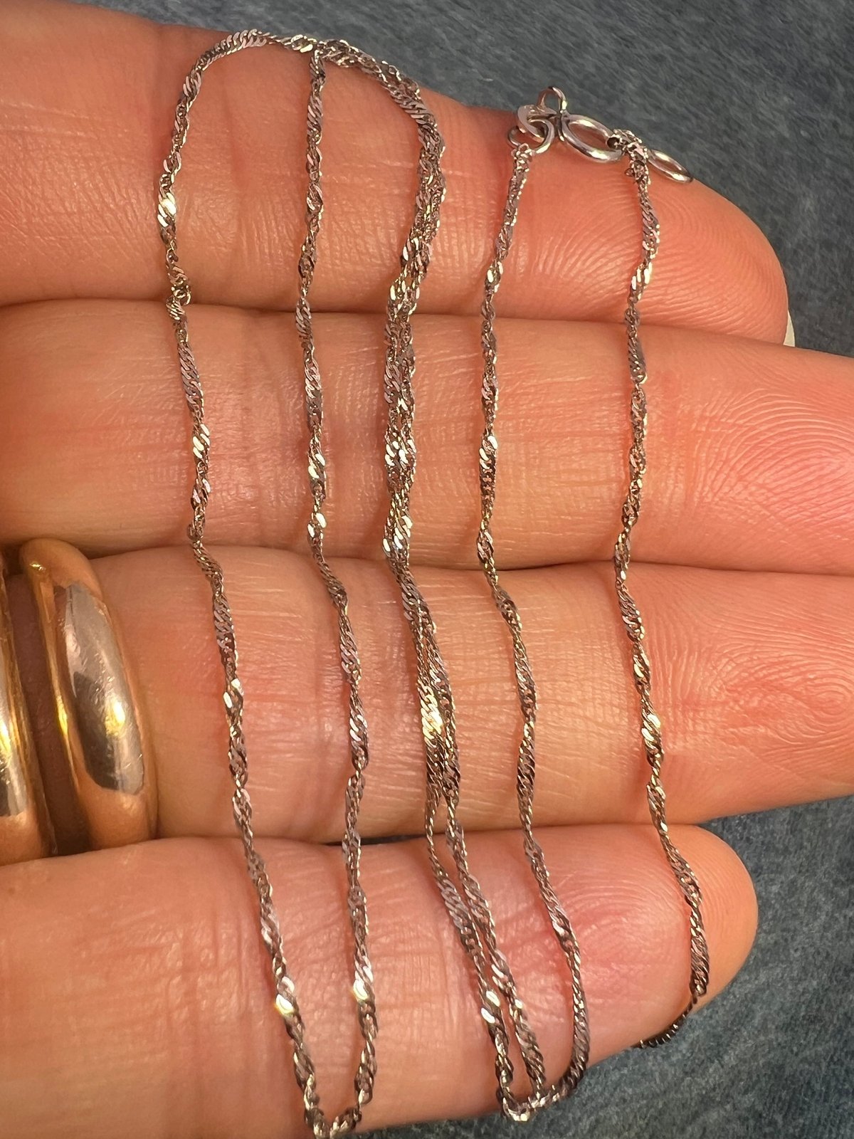 14k Solid White Gold 18" Chain. LOW PRICE CHAIN SALE See All - 0810
